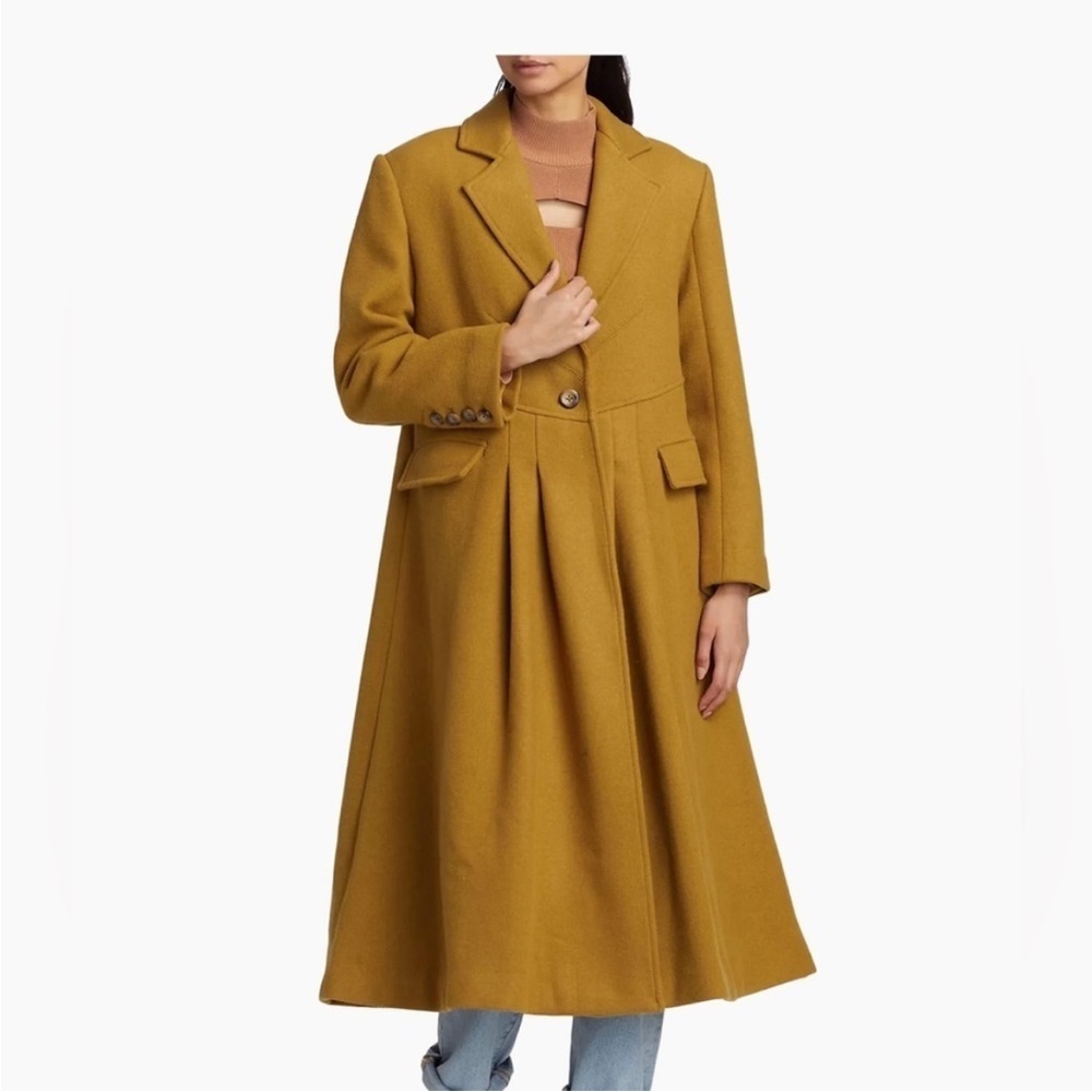 Free People Mustard Pea Coat